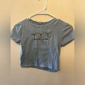 Blue baby tee